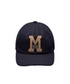 Shop Moncler Monogram Motif Baseball Cap In Black