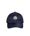Moncler Logo Patch Baseball Cap In Black
