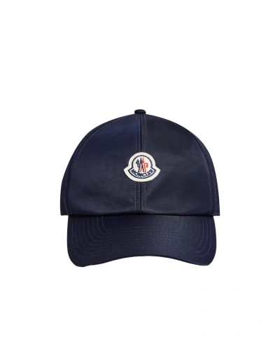 Moncler Logo Patch Baseball Cap In Black