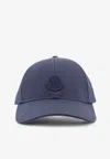 Moncler Logo Patch Baseball Cap In Blue