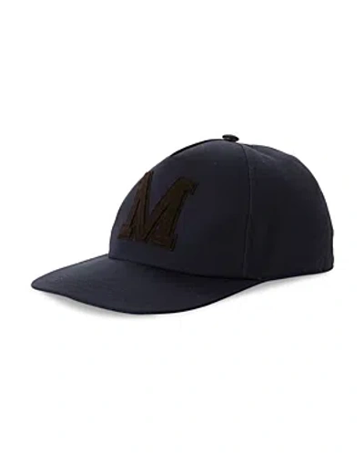 Moncler Logo Patch Baseball Cap In Blue