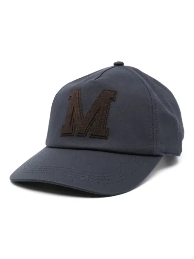 Moncler Logo-patch Baseball Cap In Blue