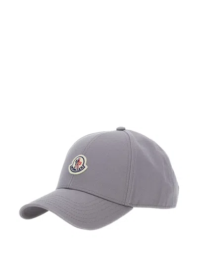 Moncler Logo-patch Baseball Cap In Gray
