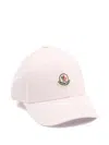 Moncler Gabardine Baseball Cap With Logo Patch In White
