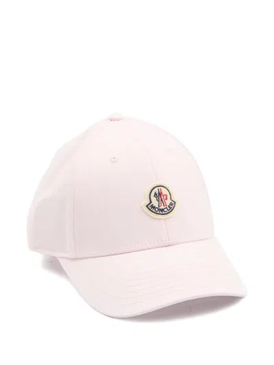 Moncler Logo-patch Baseball Cap Hat In Pink