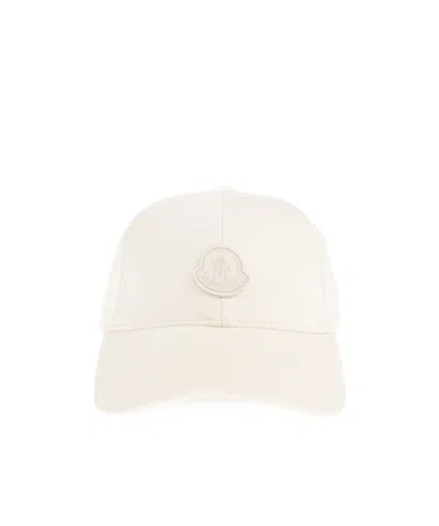 Moncler Logo Patch Baseball Cap In Metallic