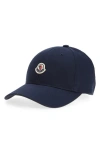 Moncler Logo Patch Baseball Cap In Navy