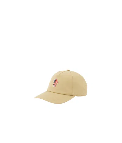 Moncler Logo Patch Baseball Cap In Nude