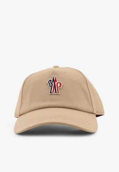 Moncler Logo Patch Baseball Cap In Neutral