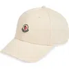 Moncler Logo Patch Baseball Cap In Neutral