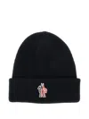 Moncler Logo-patch Beanie In Black