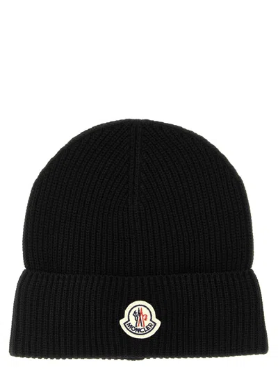 MONCLER MONCLER LOGO PATCH BEANIE