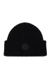 MONCLER MONCLER LOGO PATCH BEANIE