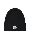 MONCLER MONCLER LOGO PATCH BEANIE