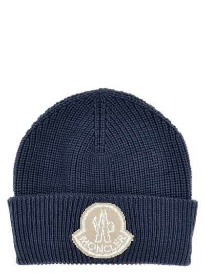 Moncler Logo Patch Beanie In Multicolour