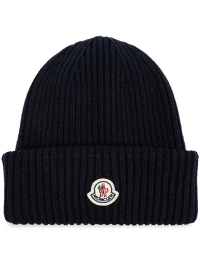 Moncler Logo Patch Beanie In Multicolor