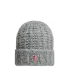 Moncler Logo-patch Beanie In Gray