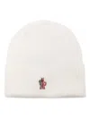 Moncler Relaxed Style Ribbed Texture Turn-up Brim Hat In Nude