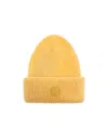 Moncler Logo-patch Beanie In Yellow