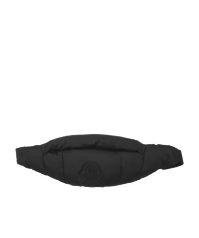 Moncler Logo-patch Belt Bag In Black