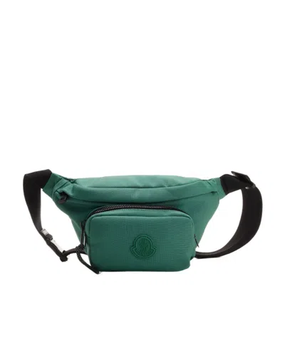 Moncler Logo-patch Belt Bag In Green