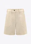 Moncler Logo Patch Bermuda Shorts