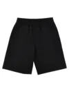 Moncler Logo Patch Bermuda Shorts In Black