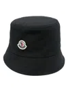 Moncler Bucket Hat Stitched Brim In Black