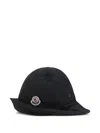 Moncler Logoed Bucket Hat In Black