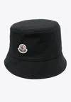 Moncler Logo-patch Bucket Hat In Black
