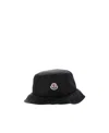 Moncler Logo-patch Bucket Hat In Black