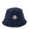 Moncler Logo-patch Bucket Hat In Blue