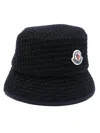 Moncler Logo-patch Bucket Hat In Blue