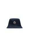 Moncler Logo-patch Bucket Hat In Blue