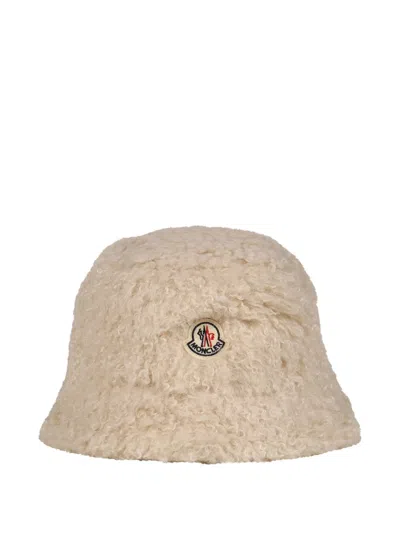 Moncler Logo-patch Bucket Hat In Brown