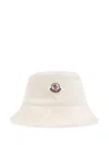 Moncler Logo-patch Bucket Hat In Neutrals