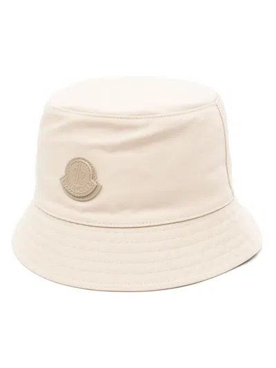 Moncler Logo-patch Bucket Hat In White