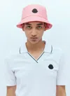 Moncler Logo Patch Bucket Hat In Pink