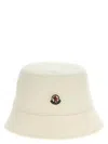 Moncler Women Ivory Polyester Blend Bucket Hat In White