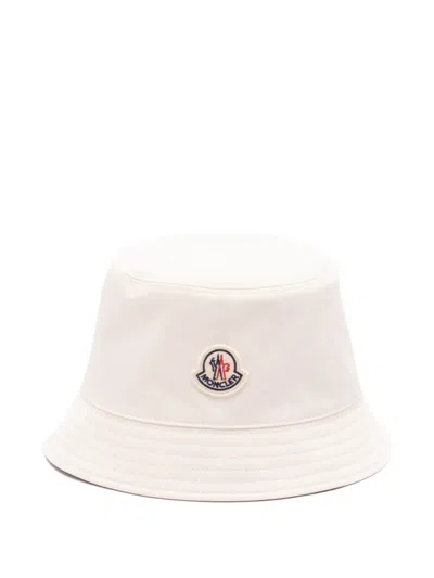 Moncler Logo-patch Bucket Hat In White
