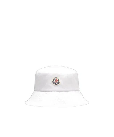 Moncler Logo-patch Bucket Hat In White