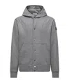 Moncler Wool Blend Zip-up Hoodie In Gray