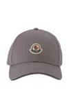 Moncler Logo-patch Cap In Gray