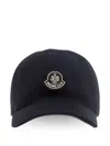 Moncler Men's Logo Patch Cap In Black