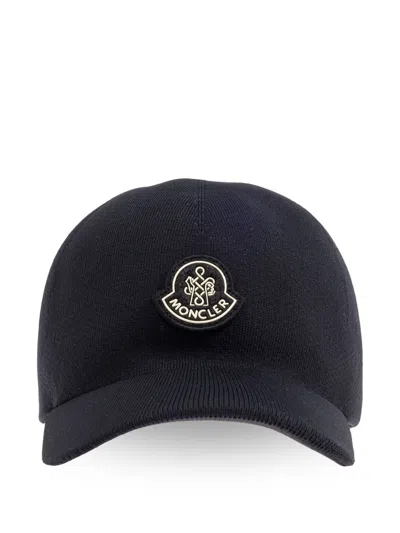 Moncler Logo-patch Cap In Black