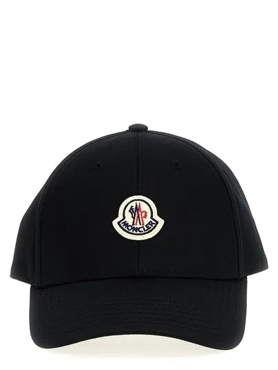 Moncler Logo Patch Cap Hats Black