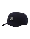 Moncler Men's Logo Patch Cap In Black