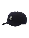 Moncler Men's Logo Patch Cap In Black