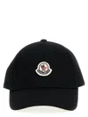 Moncler Logo Patch Cap Hats Black