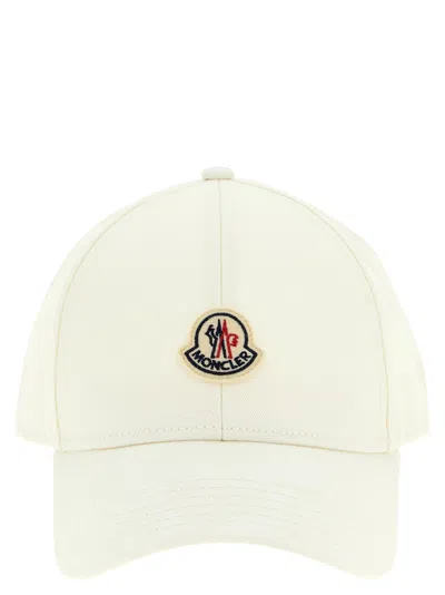 Moncler Logo Patch Cap Hats White